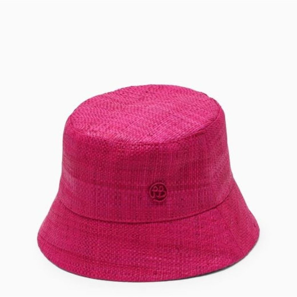 RUSLAN BAGINSKIY Women's Pink Fuchsia Raffia Hat